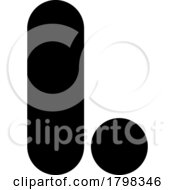 Poster, Art Print Of Black Rounded Letter L Icon