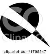 Black Screw Shaped Letter Q Icon