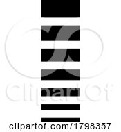 Poster, Art Print Of Black Letter I Icon With Horizontal Stripes