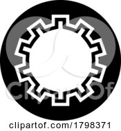 Black Letter O Icon With Castle Wall Pattern