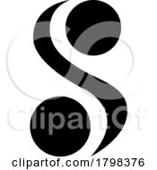 Black Letter S Icon With Spheres