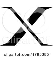 Poster, Art Print Of Black Pointy Tipped Letter X Icon