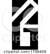 Black Rectangular Letter G Or Number 6 Icon