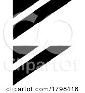 Black Triangular Flag Shaped Letter B Icon