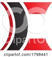 Poster, Art Print Of Black And Red Lens Shaped Letter C Icon
