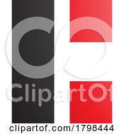 Black And Red Rectangular Letter C Icon