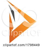 Poster, Art Print Of Black And Orange Spiky Triangular Letter D Icon
