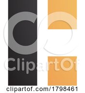 Poster, Art Print Of Black And Orange Rectangular Letter C Icon
