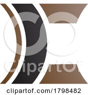 Poster, Art Print Of Black And Brown Lens Shaped Letter C Icon
