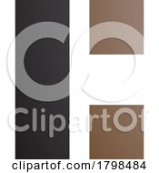 Poster, Art Print Of Black And Brown Rectangular Letter C Icon