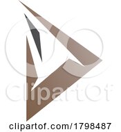 Black And Brown Spiky Triangular Letter D Icon