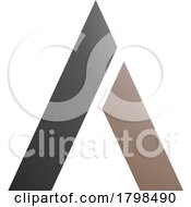 Poster, Art Print Of Black And Brown Trapezium Shaped Letter A Icon