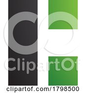 Poster, Art Print Of Black And Green Rectangular Letter C Icon