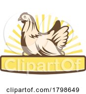 Retro Chicken Poultry Logo by Vector Tradition SM