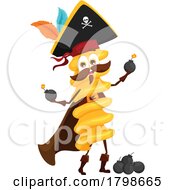 Poster, Art Print Of Pirate Fusilli Food Mascot