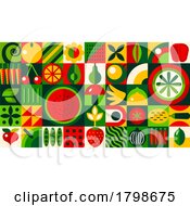 Poster, Art Print Of Produce Tile Pattern Background