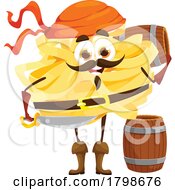 Poster, Art Print Of Pirate Fettuccine Food Mascot