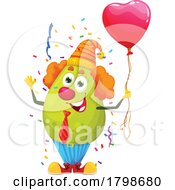 Poster, Art Print Of Pear Party Clown Food Mascot