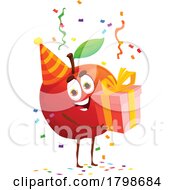 Poster, Art Print Of Party Apple Food Mascot