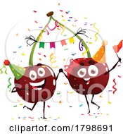 Party Cherry Food Mascots by Vector Tradition SM