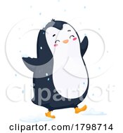 Penguin In The Snow by Vector Tradition SM
