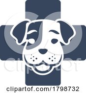 Poster, Art Print Of Happy Dog Over A Cross