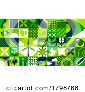 Poster, Art Print Of Green Tile Pattern Background