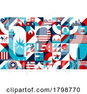 Poster, Art Print Of American Tile Pattern Background