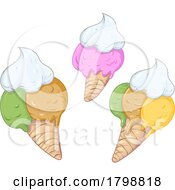 Poster, Art Print Of Ice Cream Cones
