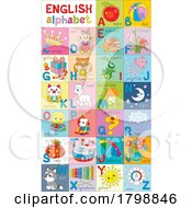 Poster, Art Print Of English Alphabet With Toys Animals And Letters
