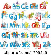 Poster, Art Print Of English Alphabet And Animals With Letters