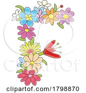 Poster, Art Print Of Flower Letter F - This Is Not A Font