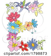 Poster, Art Print Of Flower Letter E - This Is Not A Font