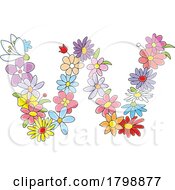 Poster, Art Print Of Flower Letter W - This Is Not A Font