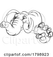 Elephant Video Games Controller Gamer Mascot by AtStockIllustration