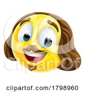 Shakespeare Poet Emoticon Emoji Cartoon Face Icon