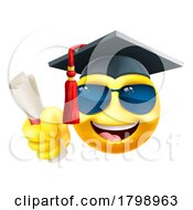 Poster, Art Print Of Emoji Graduate College Sunglasses Cartoon Emoticon