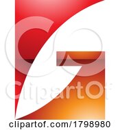 Poster, Art Print Of Red And Orange Rectangular Glossy Letter G Icon