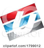 Red And Blue Glossy Rectangular Shaped Letter U Icon