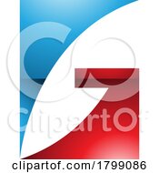 Poster, Art Print Of Red And Blue Rectangular Glossy Letter G Icon