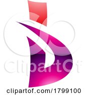 Red And Magenta Glossy Bold Spiky Letter B Icon
