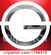 Poster, Art Print Of Red And Black Glossy Round And Square Letter G Icon