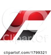 Red And Black Glossy Rectangular Italic Letter C Icon