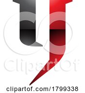Poster, Art Print Of Red And Black Glossy Lowercase Letter Y Icon