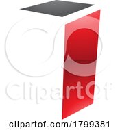 Poster, Art Print Of Red And Black Glossy Folded Letter I Icon