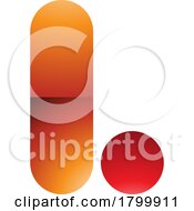 Orange And Red Glossy Rounded Letter L Icon