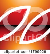 Poster, Art Print Of Orange And Red Glossy Square Shaped Letter Z Icon