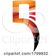 Poster, Art Print Of Orange And Red Glossy Square Shaped Letter Q Icon