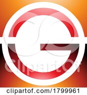 Poster, Art Print Of Orange And Red Glossy Round And Square Letter G Icon