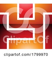 Orange And Red Glossy Rectangle Shaped Letter Y Icon